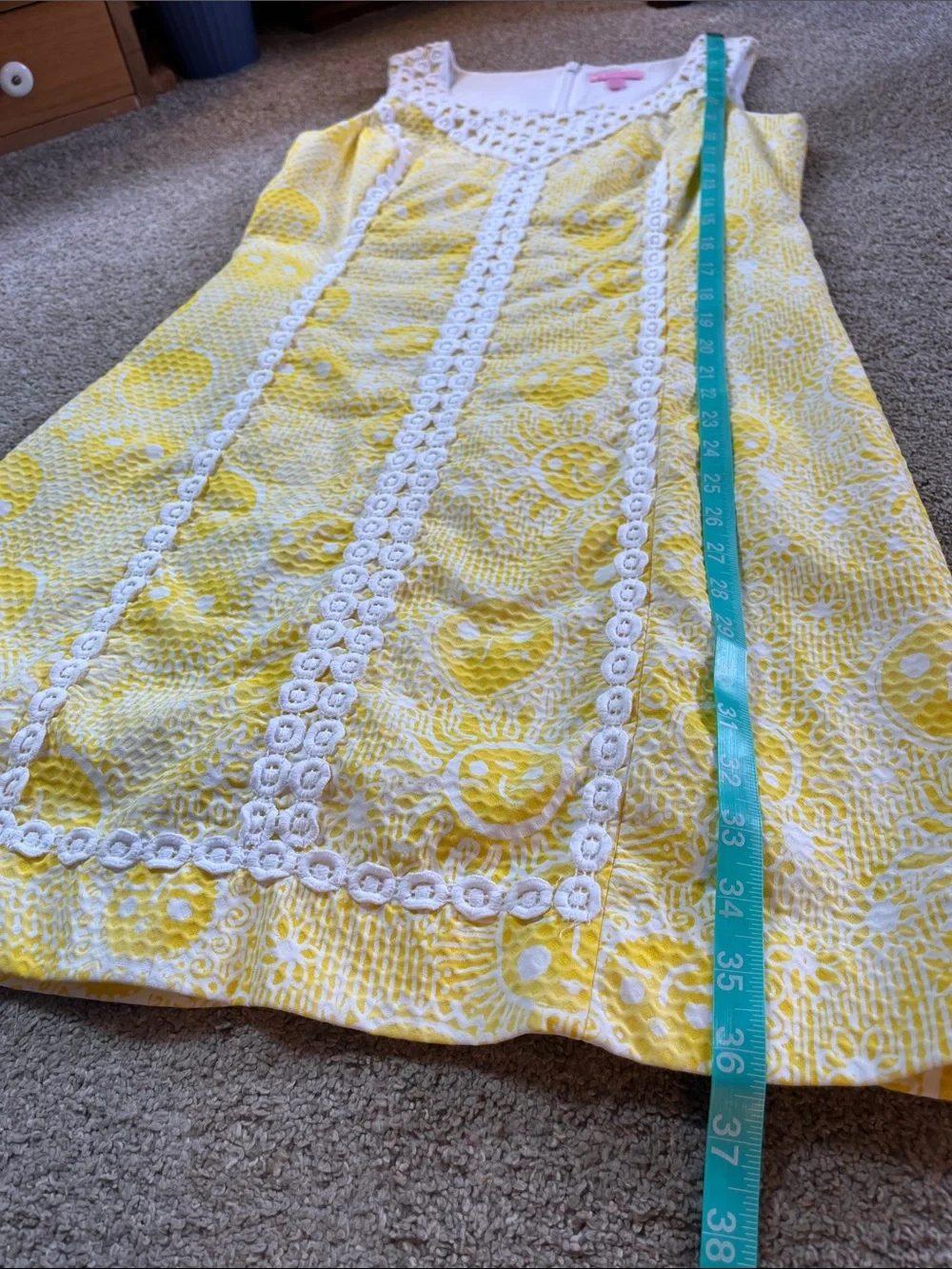☀️🌞☀️🌞RARE! Lilly Pulitzer Macfarlane Yellow Suns Shift sz8 EUC